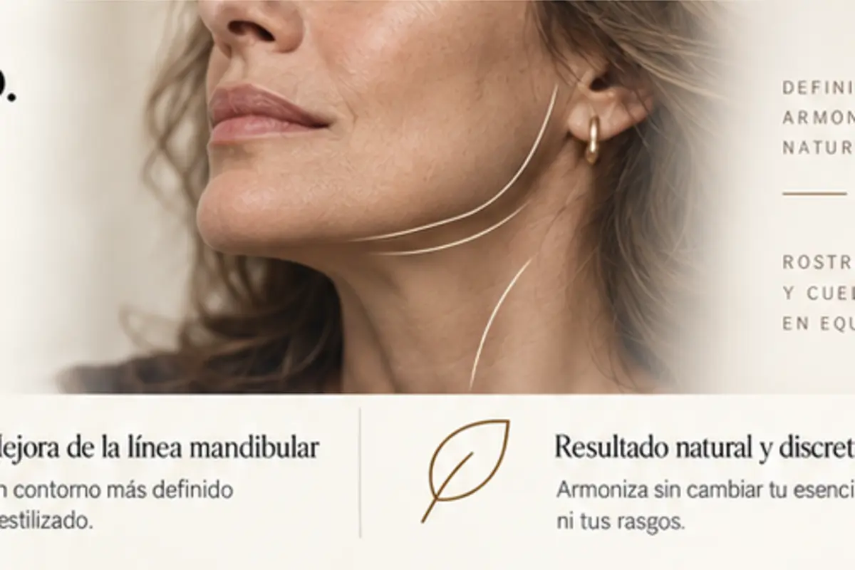 Detalle natural del óvalo facial y el cuello